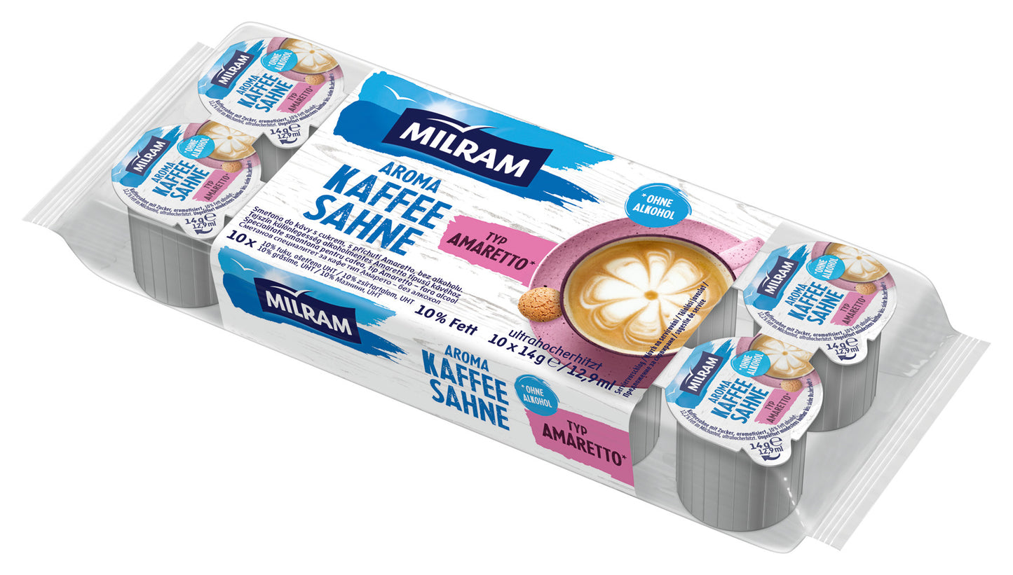 Milram Amaretto ízesítésű kávétejszín
