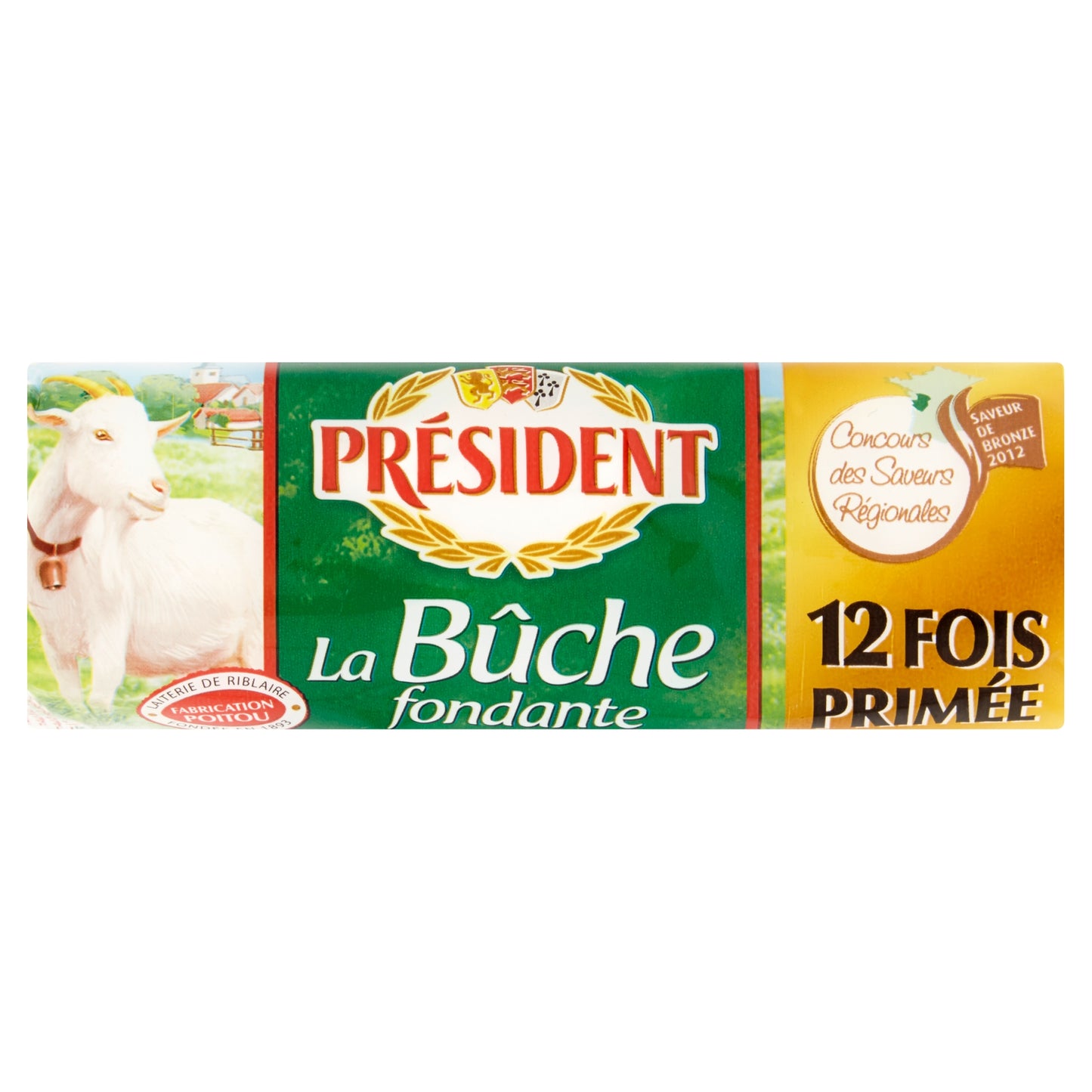 Président La Buche zsíros, lágy kecskesajt