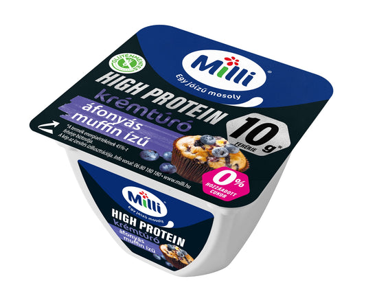 Milli Protein áfonyás muffin krémtúró