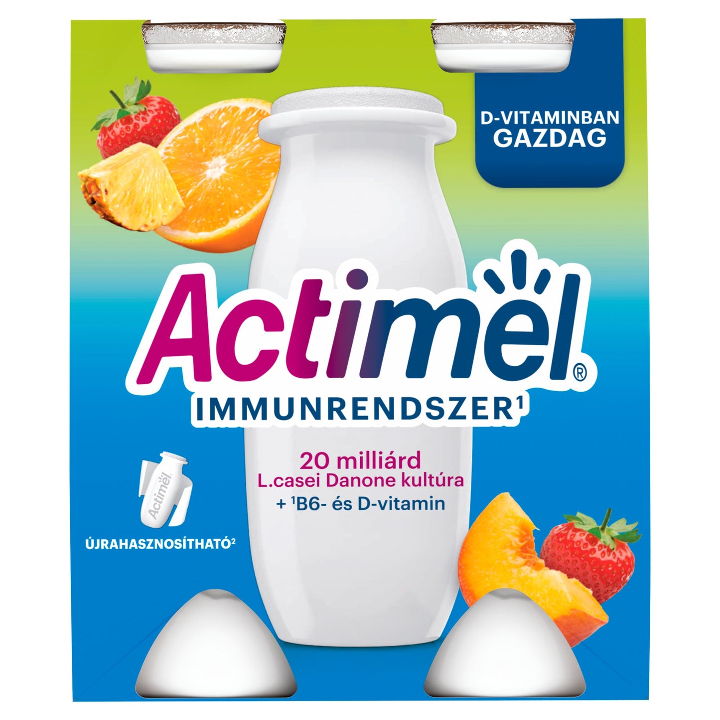 Danone Actimel zsírszegény, élőflórás, vegyes gyümölcsízű joghurtital (4x100g)