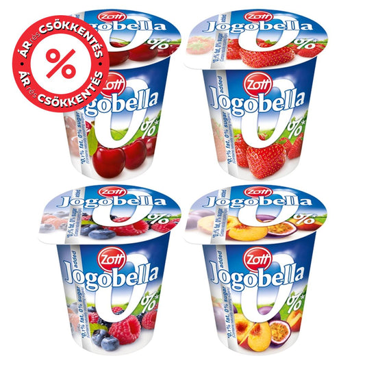 Jogobella Joghurt 0% többféle ízben