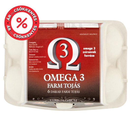 Farm Tojás Omega-3 dobozos tojás