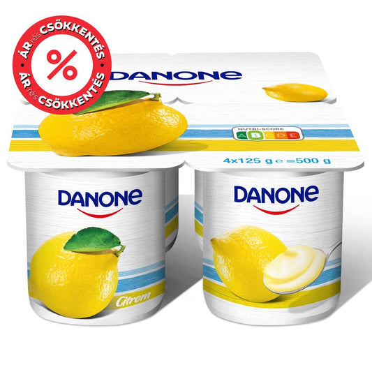 Danone Citromízű, élőflórás, zsírszegény joghurt (4x125g)