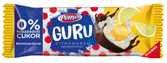 Pöttyös Guru Citrom krémes 0% hozzáadott cukorral